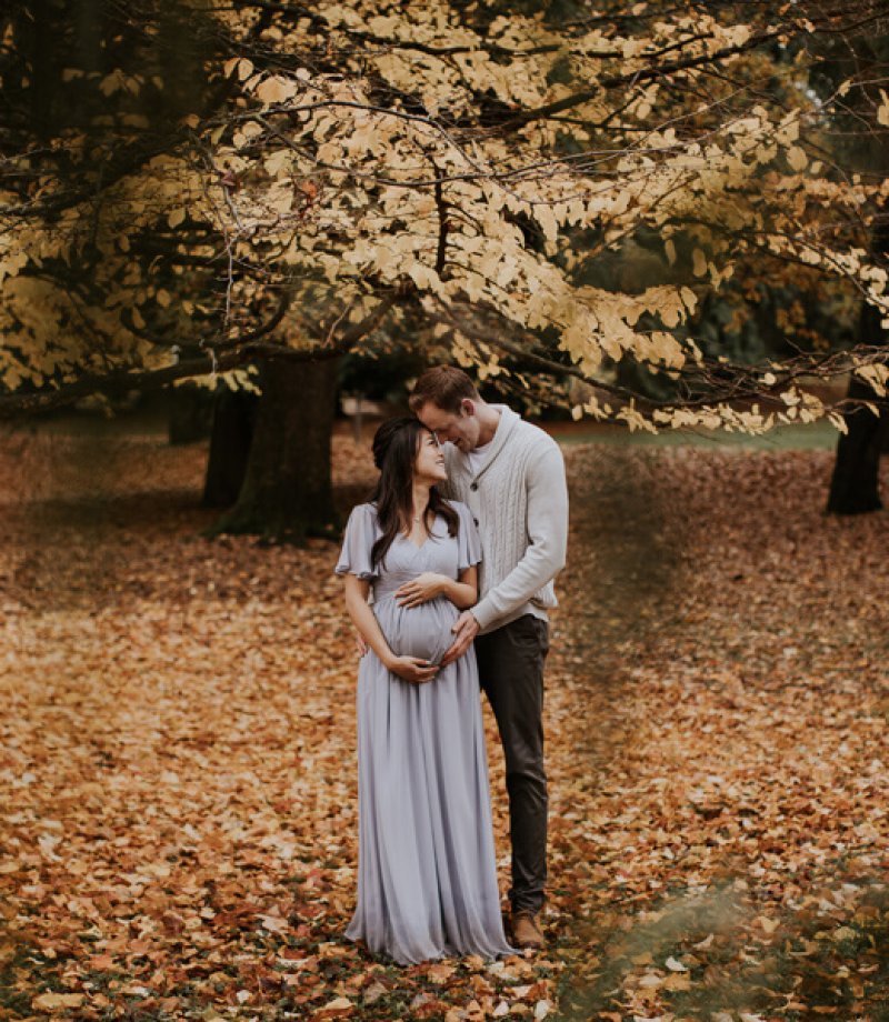 fall maternity session