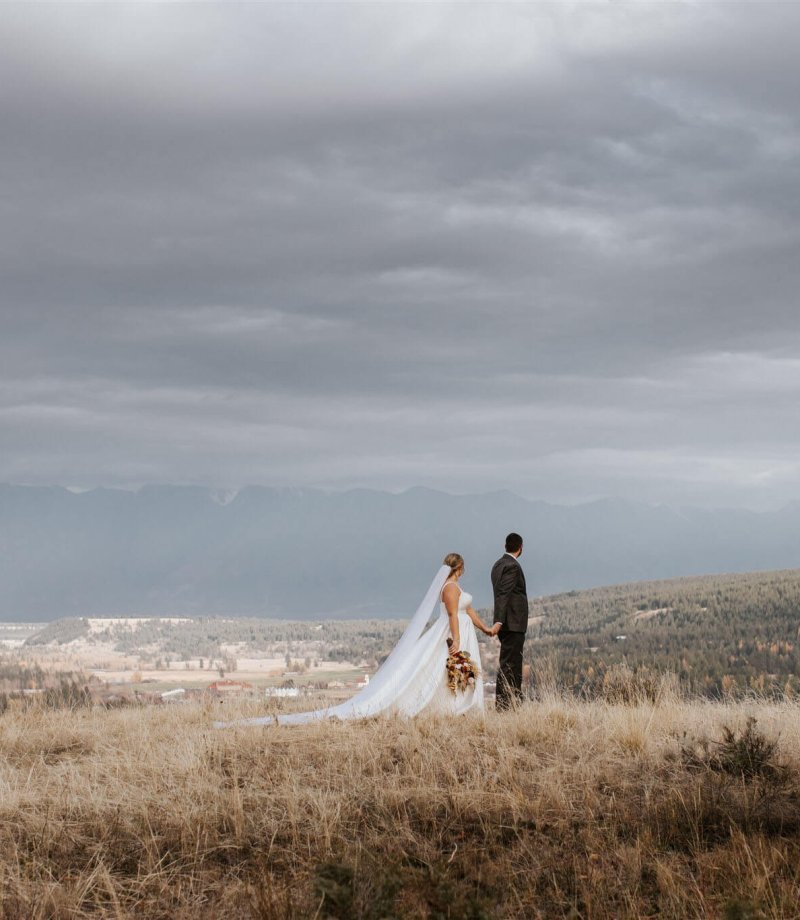 A wedding photo from St. Eugene Golf Resort in Cranbrook, BC